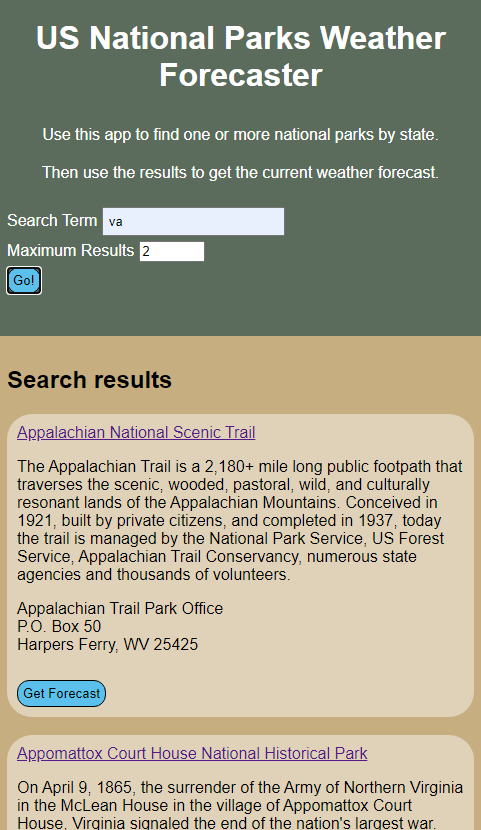 App Demo Screenshot